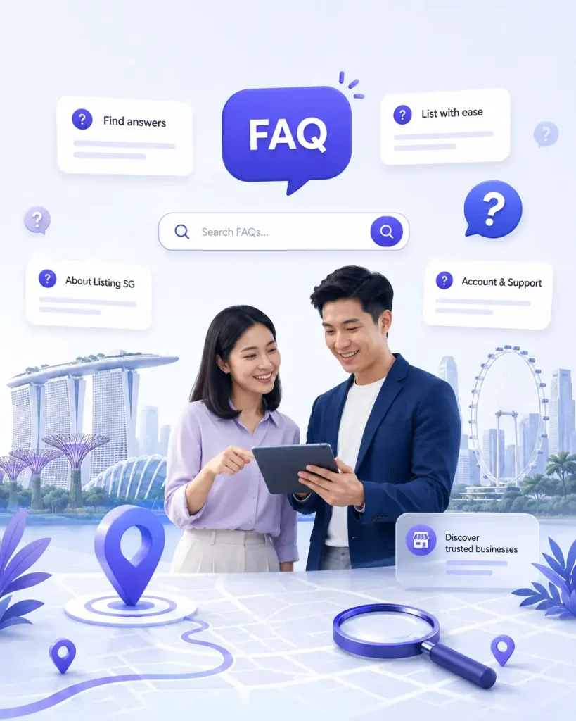 Listing SG interactive FAQ section